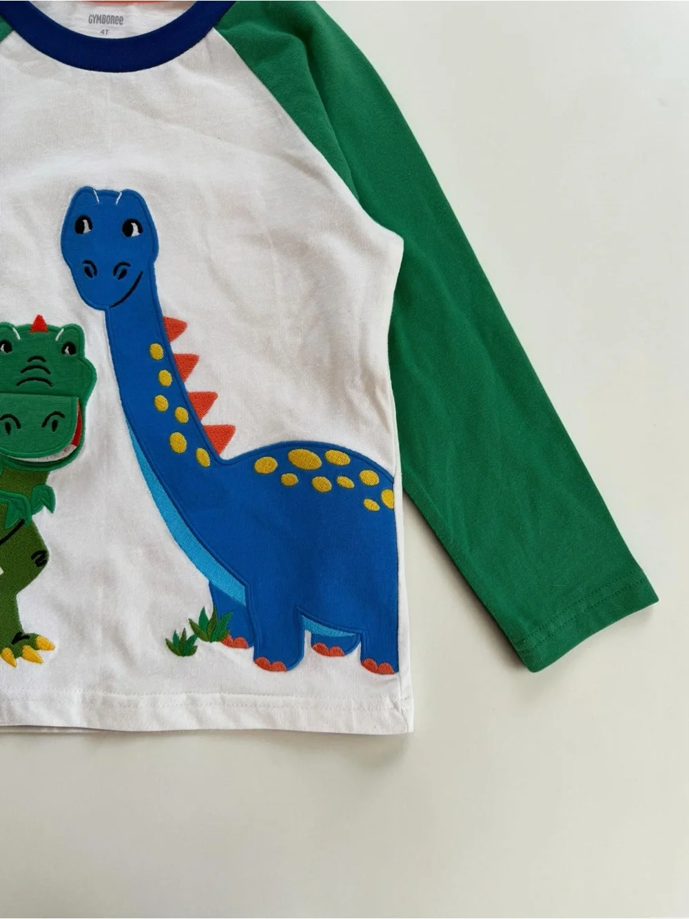 GYMBOREE NWOT Colorful Embroidered Appliqué Lift-a-Flap Dinosaur Shirt